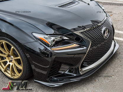 VR Style Carbon Fiber Front Bumper Add-on Lip Fits For 2015-2018 Lexus RC-F Only