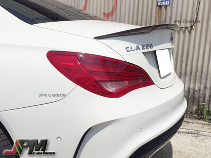 D Style Carbon Fiber Trunk Spoiler For 2013-2018 Mercedes-Benz W117 CLA-Class Sedan