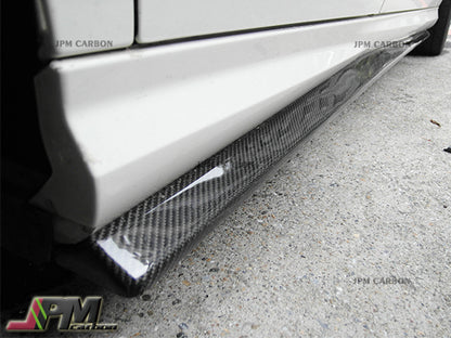 DP Style Carbon Fiber Side Skirt Add-on Lips Fits For 2008-2014 Mercedes-Benz W204 C204 C-Class with AMG Sport Package Only