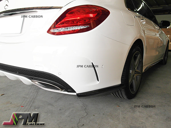 Mercedes-Benz W205 C63 AMG 2015-2021 JPM Carbon Fiber Rear Bumper Add-on Splitter