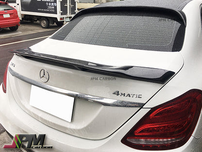 Mercedes-Benz W205 C-Class Sedan 2015-2020 Carbon Fiber R Style Trunk Spoiler