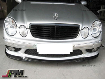 GH Style Carbon Fiber Front Bumper Add-on Lip Fits For 2003-2005 Mercedes-Benz W211 E55 AMG Only