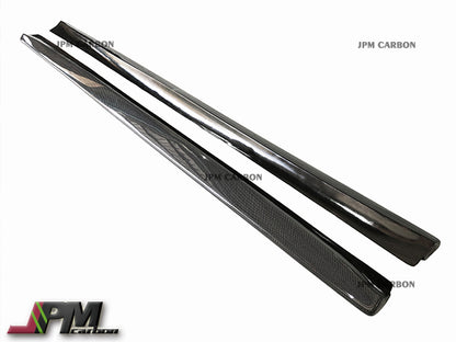 DP Style Carbon Fiber Side Skirt Add-on Lips Fits For 2006-2010 Mercedes-Benz W219 CLS-Class with AMG Sport Package Only