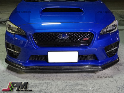 CS Style Carbon Fiber Front Bumper Add-on Lip Fits For 2015-2017 Subaru WRX / STI Only