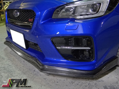 CS Style Carbon Fiber Front Bumper Add-on Lip Fits For 2015-2017 Subaru WRX / STI Only